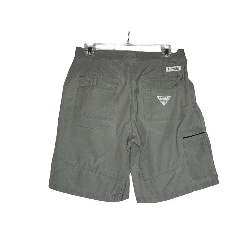 Columbia PFG Mens Size 30 Gray Ripstop‎ Flat Front Hiking Shorts Omni Shade